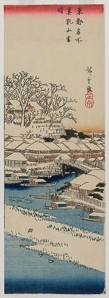 Clear Weather after Snow at Matsuchiyama... late 1830s or early 1840s. Creator: Ando Hiroshige (Japanese, 1797-1858)