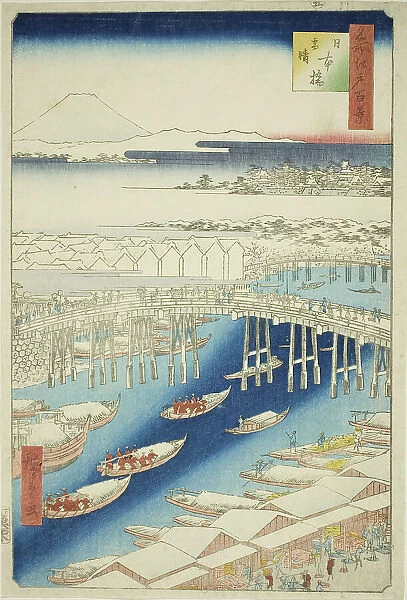 Clear Weather After Snow at Nihon Bridge (Nihonbashi yukibare), from the series 'One Hundred...1856 Creator: Ando Hiroshige. Clear Weather After Snow at Nihon Bridge (Nihonbashi yukibare)