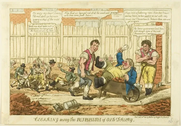 Framed Print : Clearing Away the Rubbish, 1811. Creator: Charles Williams Framed Print : Clearing Away the Rubbish, 1811. Creator: Charles Williams