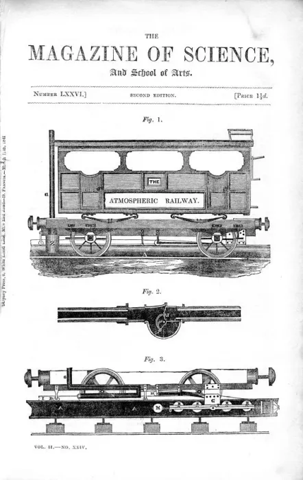 Framed Print : Clegg and Samudas atmospheric railway, 1845 Framed Print : Clegg and Samudas atmospheric railway, 1845
