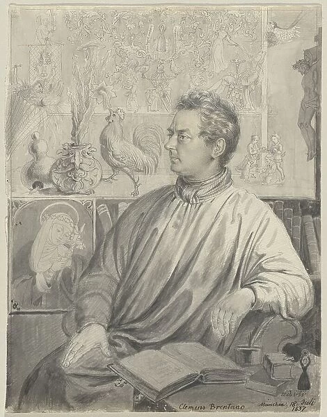 Clemens Brentano, 1837. Creator: Ludwig Emil Grimm