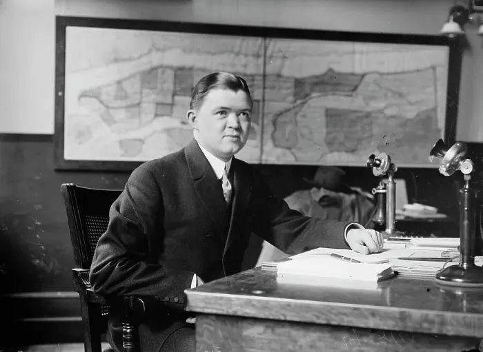Framed Print : Clement Driscoll seated at desk, 1910. Creator: Bain News Service Framed Print : Clement Driscoll seated at desk, 1910. Creator: Bain News Service