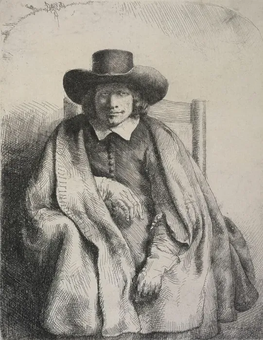 Framed Print : Clement de Jonghe, printseller, 1651. Creator: Rembrandt Harmensz van Rijn Framed Print : Clement de Jonghe, printseller, 1651. Creator: Rembrandt Harmensz van Rijn