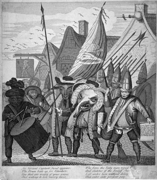 Framed Print : Clements Hill and Southwark Grenadiers, London, 1749 Framed Print : Clements Hill and Southwark Grenadiers, London, 1749