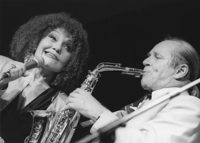 Framed Print : Cleo Laine and John Dankworth, Dankworth Generation Band, Brecon, 1995. Creator: Brian Foskett Framed Print : Cleo Laine and John Dankworth, Dankworth Generation Band, Brecon, 1995. Creator: Brian Foskett