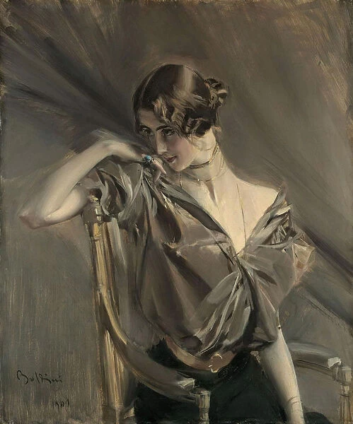 Cleo de Merode, 1901. Creator: Boldini, Giovanni (1842-1931)