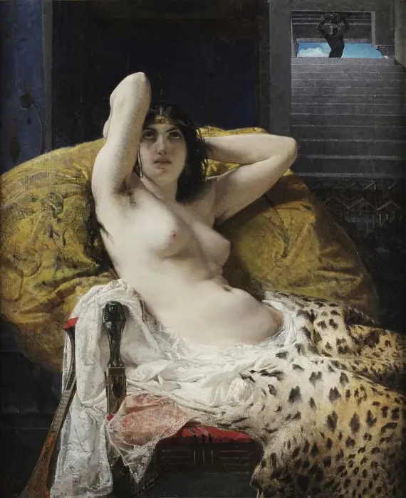 Framed Print : Cleopatra, 1865. Creator: Bianchi, Mosè (1840-1904) Framed Print : Cleopatra, 1865. Creator: Bianchi, Mosè (1840-1904)