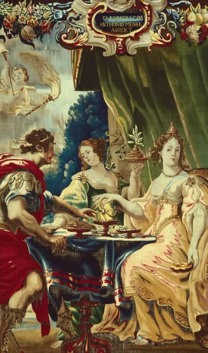 Framed Print : Cleopatra and Antony Enjoying Supper, from The Story of Caesar and Cleopatra, Brussels, c Framed Print : Cleopatra and Antony Enjoying Supper, from The Story of Caesar and Cleopatra, Brussels, c