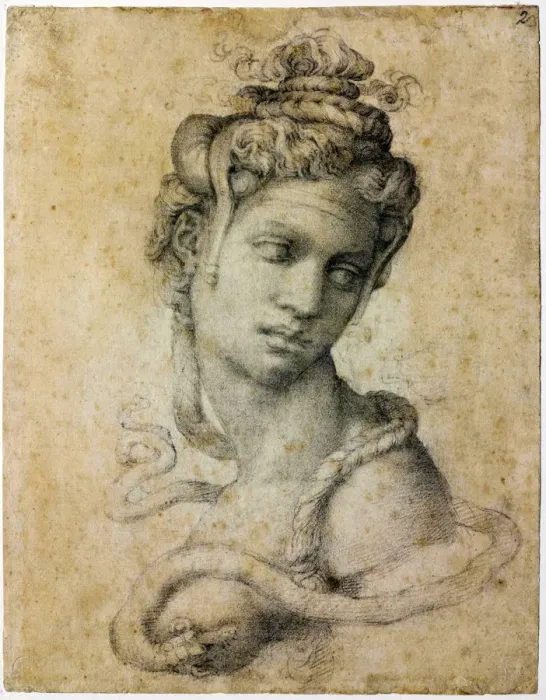 Framed Print : Cleopatra, c. 1535. Artist: Buonarroti, Michelangelo (1475-1564) Framed Print : Cleopatra, c. 1535. Artist: Buonarroti, Michelangelo (1475-1564)