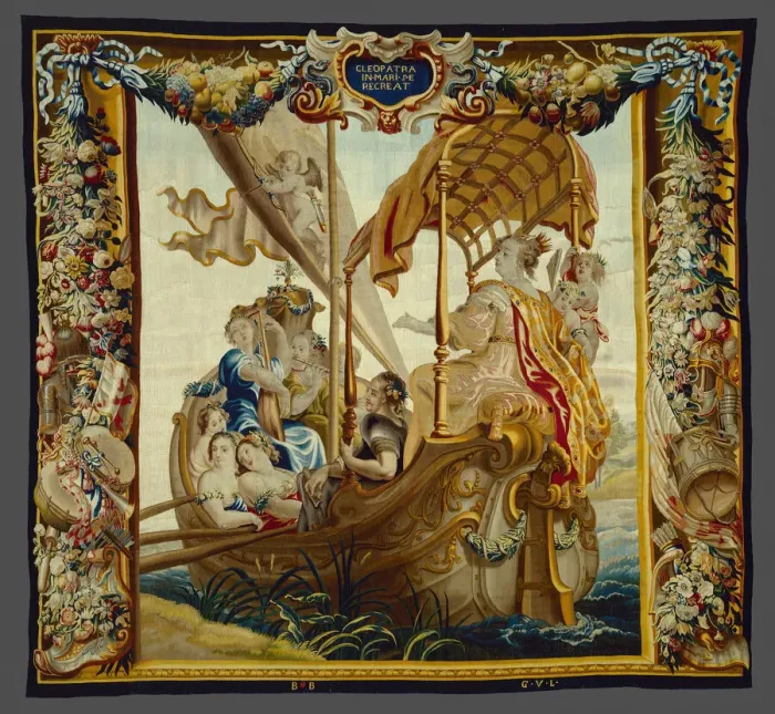 Framed Print : Cleopatra Enjoys Herself at Sea from The Story of Cleopatra, Flanders, c. 1680 Framed Print : Cleopatra Enjoys Herself at Sea from The Story of Cleopatra, Flanders, c. 1680