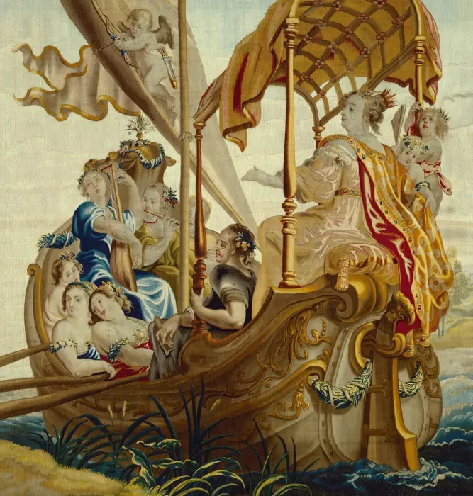 Framed Print : Cleopatra Enjoys Herself at Sea from The Story of Cleopatra, Flanders, c. 1680 Framed Print : Cleopatra Enjoys Herself at Sea from The Story of Cleopatra, Flanders, c. 1680