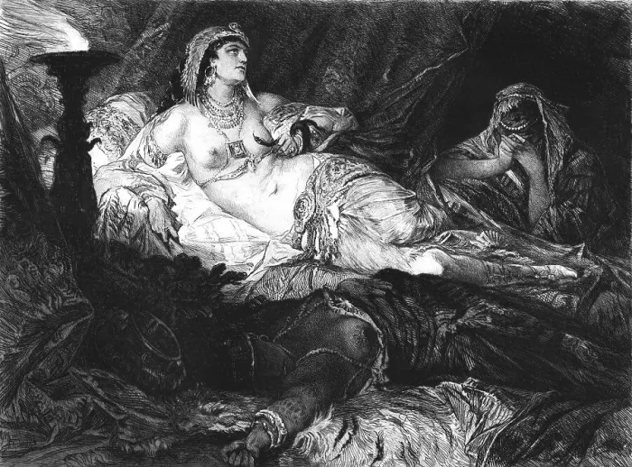 Framed Print : Cleopatra, after Hans Makart, c1880-83. Creator: W Unger Framed Print : Cleopatra, after Hans Makart, c1880-83. Creator: W Unger
