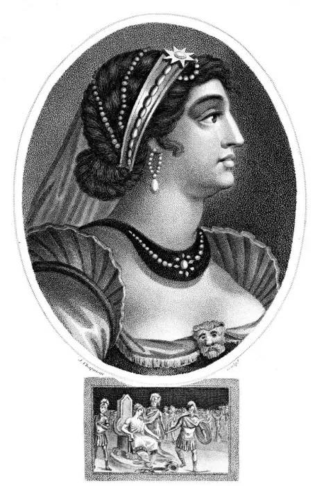 Framed Print : Cleopatra, Queen of Egypt, (1804). Artist: J Chapman Framed Print : Cleopatra, Queen of Egypt, (1804). Artist: J Chapman