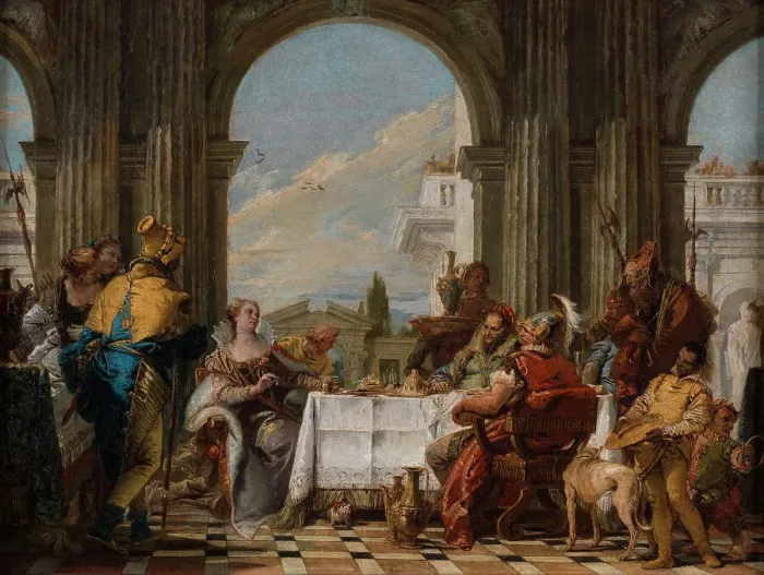 Framed Print : Cleopatra's Banquet, between 1742 and 1743. Creator: Giovanni Battista Tiepolo Framed Print : Cleopatra's Banquet, between 1742 and 1743. Creator: Giovanni Battista Tiepolo
