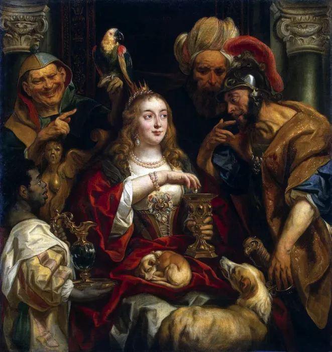 Framed Print : Cleopatras Feast, 1653 Framed Print : Cleopatras Feast, 1653