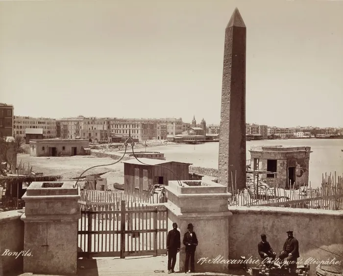 Framed Print : Cleopatra's Needle, Alexandria, 19th century. Creator: Maison Bonfils. Cleopatra's Needle, Alexandria, 19th century. Creator: Maison Bonfils Framed Print : Cleopatra's Needle, Alexandria, 19th century. Creator: Maison Bonfils. Cleopatra's Needle, Alexandria, 19th century. Creator: Maison Bonfils