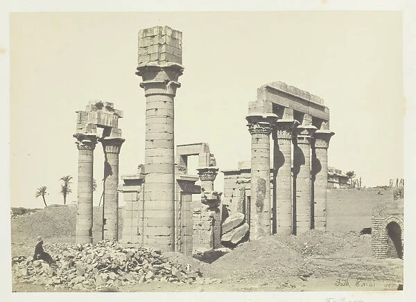 Cleopatras Temple at Erment, near Thebes, 1857. Creator: Francis Frith