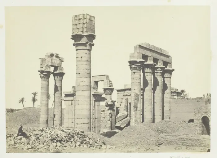 Framed Print : Cleopatras Temple at Erment, near Thebes, 1857. Creator: Francis Frith Framed Print : Cleopatras Temple at Erment, near Thebes, 1857. Creator: Francis Frith