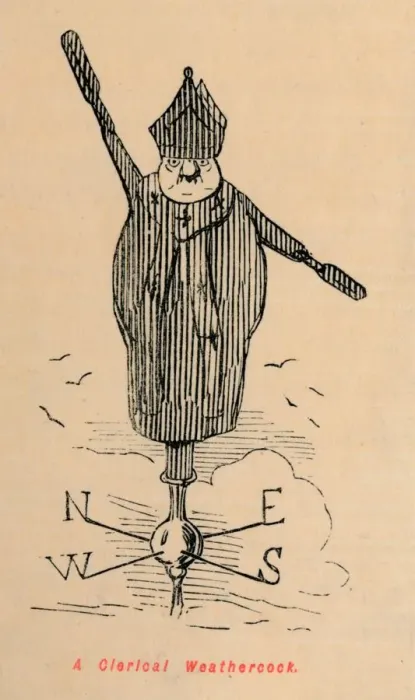 Framed Print : A Clerical Weathercock, c1860, (c1860). Artist: John Leech Framed Print : A Clerical Weathercock, c1860, (c1860). Artist: John Leech