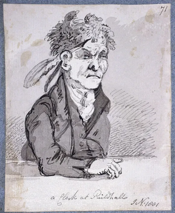 Framed Print : Clerk from the Guildhalls Law Courts, 1801. Artist: John Nixon Framed Print : Clerk from the Guildhalls Law Courts, 1801. Artist: John Nixon