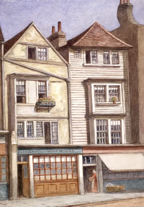 Framed Print : Clerkenwell Coffee House, Clerkenwell Green, Finsbury, London, 1871. Artist: JT Wilson Framed Print : Clerkenwell Coffee House, Clerkenwell Green, Finsbury, London, 1871. Artist: JT Wilson