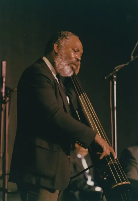 Framed Print : Cleveland Eaton, Count Basie Orchestra, Northampton, England, 1989. Creator: Brian Foskett