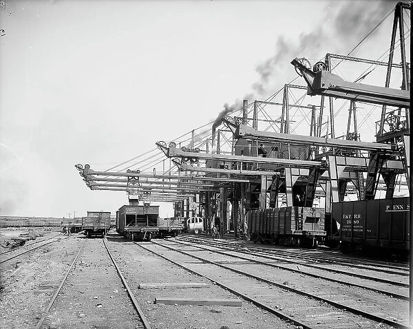 Cleveland & Pittsburgh ore docks, Cleveland, between 1900 and 1906. Creator: Unknown. Cleveland & Pittsburgh ore docks, Cleveland, between 1900 and 1906. Creator: Unknown