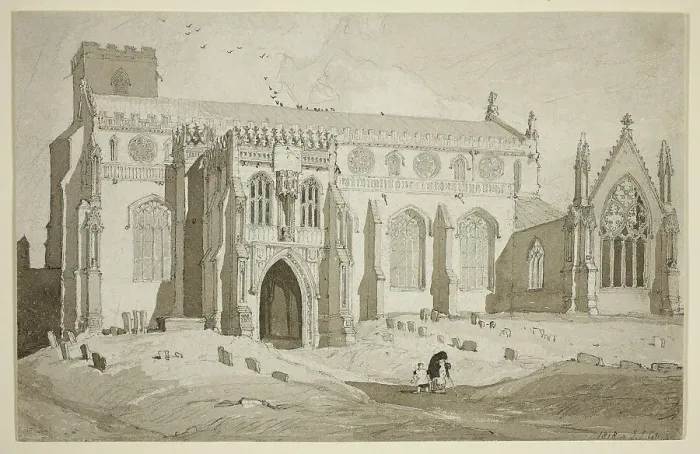 Framed Print : Cley Church, Norfolk, 1818. Creator: John Sell Cotman Framed Print : Cley Church, Norfolk, 1818. Creator: John Sell Cotman