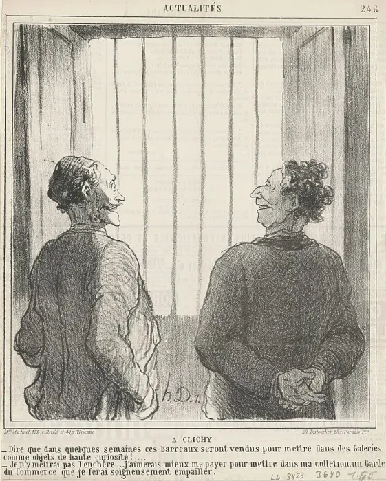 Framed Print : A Clichy, 19th century. Creator: Honore Daumier Framed Print : A Clichy, 19th century. Creator: Honore Daumier