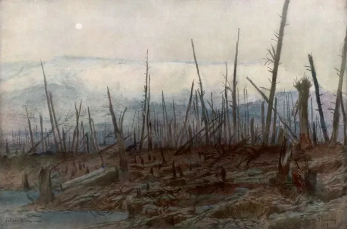 Framed Print : The Cliff of Craonne, c1917, (1926). Artist: Francois Flameng Framed Print : The Cliff of Craonne, c1917, (1926). Artist: Francois Flameng