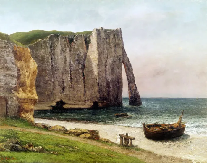 Framed Print : The Cliff at Etretat, 1869 Framed Print : The Cliff at Etretat, 1869