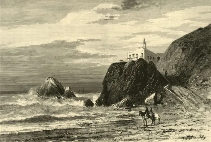 Framed Print : The Cliff House, 1872. Creator: John J. Harley Framed Print : The Cliff House, 1872. Creator: John J. Harley