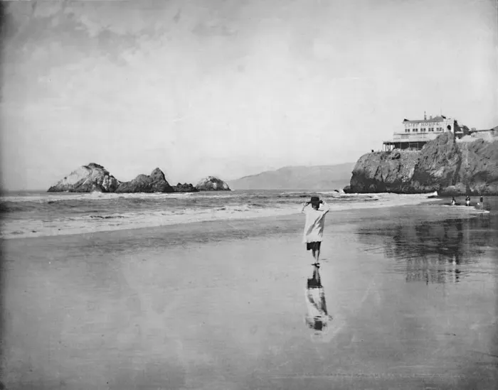 Framed Print : Cliff House and Seal Rocks, San Francisco, c1897. Creator: Unknown Framed Print : Cliff House and Seal Rocks, San Francisco, c1897. Creator: Unknown