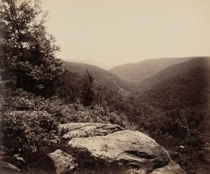 Framed Print : Cliff View, Summit of Alleghenies, c. 1895. Creator: William H Rau Framed Print : Cliff View, Summit of Alleghenies, c. 1895. Creator: William H Rau