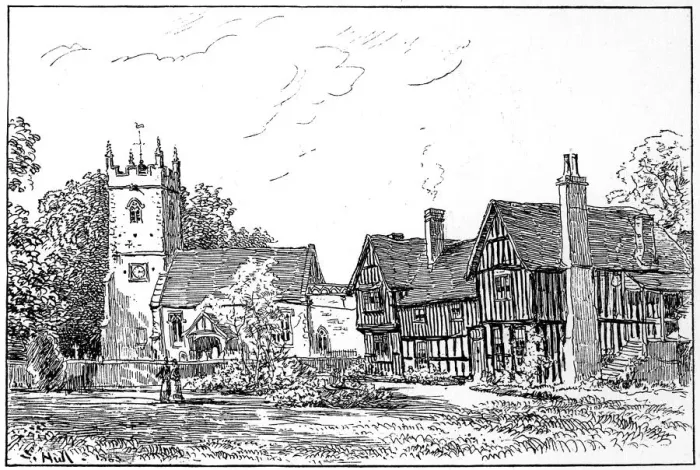 Framed Print : Clifford church and old house, Stratford-upon-Avon, Warwickshire, 1885. Artist: Edward Hull Framed Print : Clifford church and old house, Stratford-upon-Avon, Warwickshire, 1885. Artist: Edward Hull