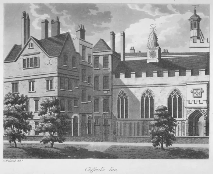 Framed Print : Cliffords Inn, City of London, 1800 Framed Print : Cliffords Inn, City of London, 1800