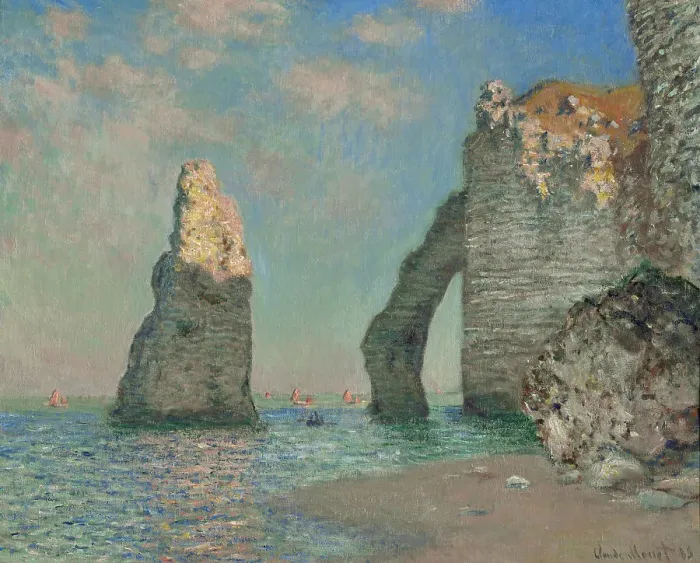 Framed Print : The Cliffs At Étretat, 1885. Creator: Claude Monet Framed Print : The Cliffs At Étretat, 1885. Creator: Claude Monet