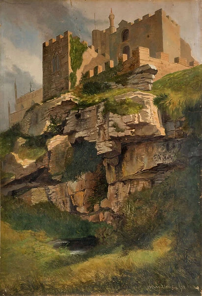 Cliffs At Marazion, Cornwall, 1858. Creator: Benjamin Johnson