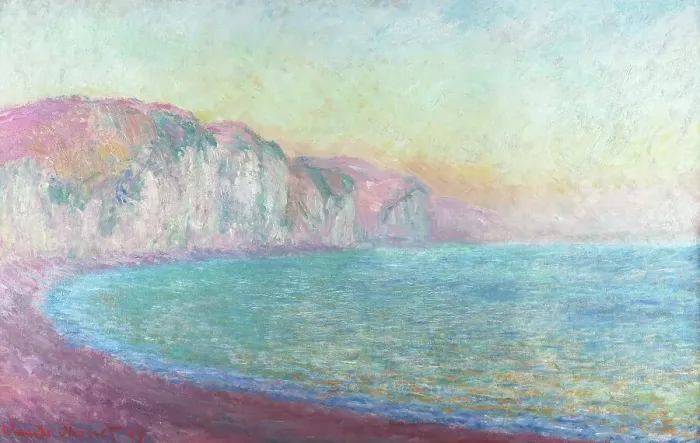 Framed Print : Cliffs at Pourville, rising sun, 1897. Creator: Monet, Claude (1840-1926) Framed Print : Cliffs at Pourville, rising sun, 1897. Creator: Monet, Claude (1840-1926)
