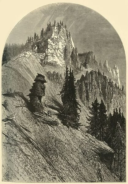 Cliffs on the Yellowstone, 1872. Creator: John Filmer