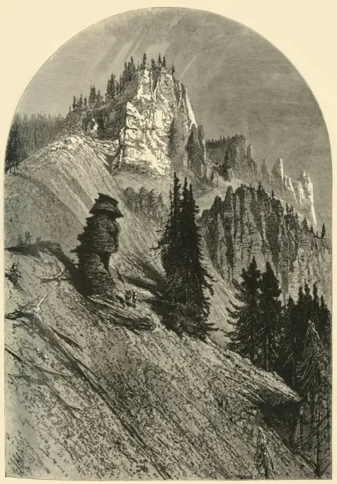 Framed Print : Cliffs on the Yellowstone, 1872. Creator: John Filmer Framed Print : Cliffs on the Yellowstone, 1872. Creator: John Filmer