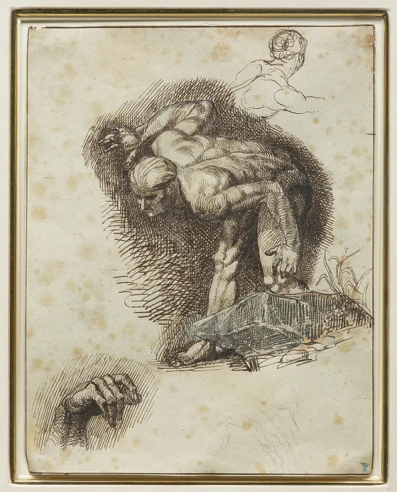 Framed Print : Climbers, between 1791 and 1824. Creator: Theodore Gericault Framed Print : Climbers, between 1791 and 1824. Creator: Theodore Gericault