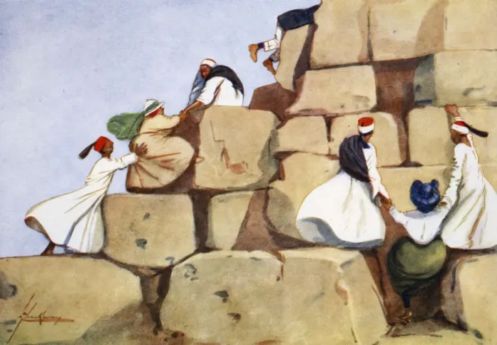 Framed Print : The Climbers, 1908. Artist: Lance Thackeray Framed Print : The Climbers, 1908. Artist: Lance Thackeray
