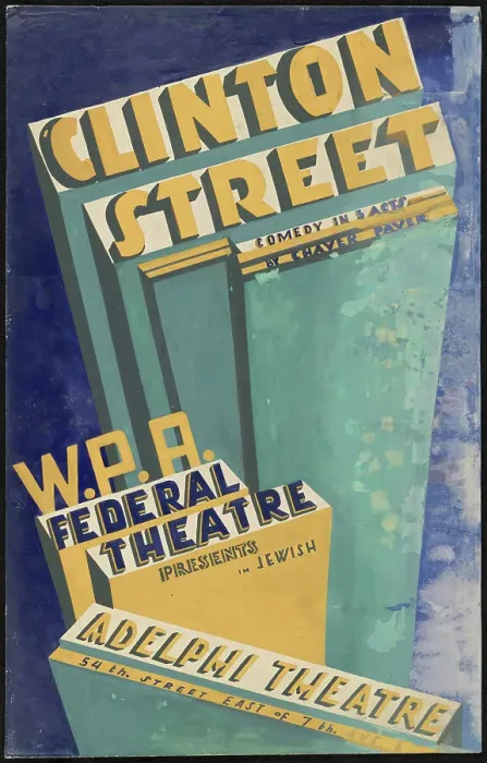 Framed Print : Clinton Street, [193-]. Creator: Unknown