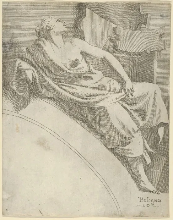 Framed Print : Clio, ca. 1540-45. Creator: Leon Davent Framed Print : Clio, ca. 1540-45. Creator: Leon Davent