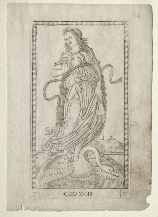 Framed Print : Clio (history) (from the Tarocchi series D: Apollo and the Muses, #19), before 1467 Framed Print : Clio (history) (from the Tarocchi series D: Apollo and the Muses, #19), before 1467