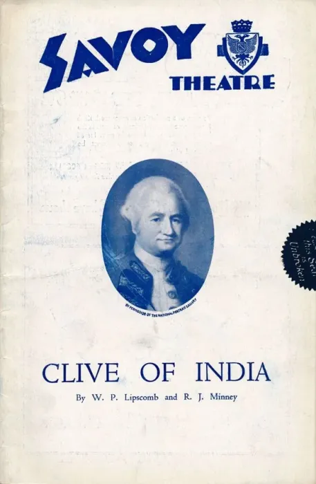 Framed Print : Clive of India programme for the Savoy Theatre, 1934 Framed Print : Clive of India programme for the Savoy Theatre, 1934