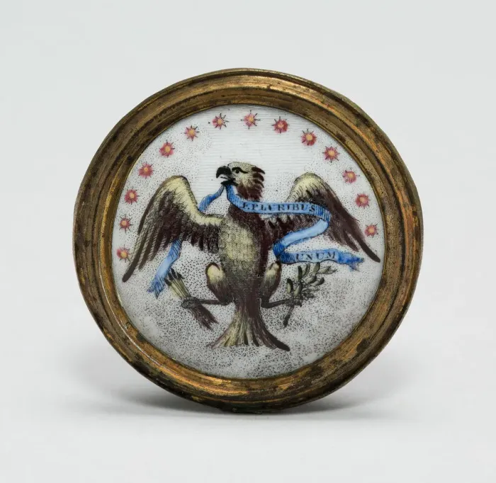 Framed Print : Cloak Pin (Knob or Tieback), England, 1791. Creator: Unknown Framed Print : Cloak Pin (Knob or Tieback), England, 1791. Creator: Unknown