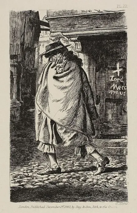 Framed Print : A Cloaked Figure Passing Through the Street (at the Time of the Plague in London), pub Framed Print : A Cloaked Figure Passing Through the Street (at the Time of the Plague in London), pub