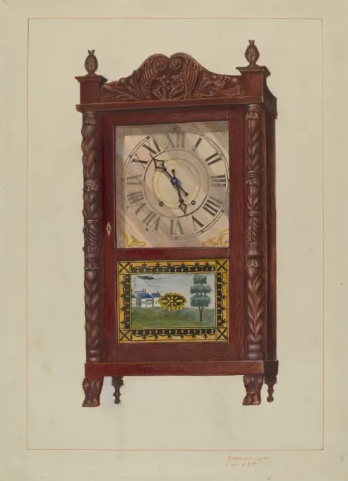 Framed Print : Clock, 1935  /  1942. Creator: Edward L Loper